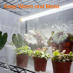 Bstrip Indoor Greenhouse with Grow Light, Mini Green house with 4 Pack T8 Full Spectrum Plant Lights with Timer, Plant Shelf with Tent for Indoor Plant, Seed Starting, Seed Tray, 29.5"x13.8"x59"