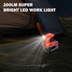 Power Inverter for Bauer 20V Battery,220W Portable Power Supply Inverter DC 20V to AC 120V for Bauer Battery with USB&Type-C&AC Outlet&LED Light
