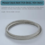 5/8 x 138'' Mower Deck Belt Replace for Cub Cadet Troy-Bilt 954-0642 MTD 754-0642 954-0642 Toro 112-0933 Riding Mower Kevlar Lawn Mower Belt (754-0642)