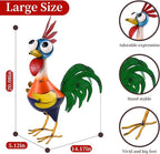 Large Metal Rooster Decor Garden Statue Chicken Yard Art Kitchen Outdoor Decoration Gifts for Women Mom
