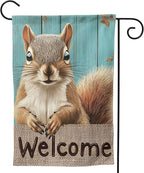 Squirrel Garden Flag Vertical Double Sided Outdoor Yard Flags 12.5x18 Inch Burlap Banners for House Lawn