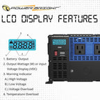 PowerBright 3000 Watts Power Inverter 12V DC to 120V AC Converter for RV, Truck, Off-Grid Inverter, Easy to Install Car Inverter, Dual 110V AC Outlets - Installation Kit Included - ETL Approved