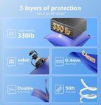 Pool Pillows for Above Ground Pools, Winterizing Ice Equalizer 0.5mm Ultra Thick Pool Cover Air Pillow for Winter, Pool Closing Kit for Above-Ground Swimming Pool (Winter Blue, 4x8 2p)