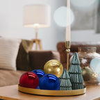 uxcell 2 Pcs Gazing Globe Decor Ball 3.5 Inch 90mm Reflective Garden Sphere Hollow Ball, Seamless Stainless Steel Gazing Ball, Smooth Mirror Globe for Garden Home Decor, Gold Tone