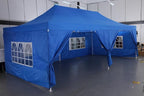 COBIZI 13x26 Pop up Canopy Tent 13x26 Canopy with 6 Sidewalls Waterproof Heavy Duty Commercial Canopy Tent for Parties Outdoor Tent Garden Gazebo Tent, Carry Bag with Wheel(13x26ft, Blue)