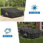 SIRUITON Garden Patio Rattan Daybed Cover Patio Bed Cover 69" W x 71" D x 31.5" H,Heavy Duty 420D Oxford Waterproof Outdoor Double Sofa/Patio Bed Lounger Covers