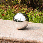 Stainless Steel Gazing Globe Mirror Ball (10inch,Silver)