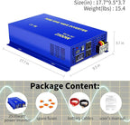 2500 Watt Pure Sine Wave Inverter 12V DC to 120V AC, 2500W Power Inverter Surge 5000W Power Converter for Solar System. (2500W 12V 120V)