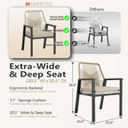 7 Pieces Outdoor Dining Set for 6, Patio Dining Set Wicker Rattan Chairs with Soft Cushion and Extendable Rectangular Table, Wicker Patio Table and Chairs for Backyard Porch