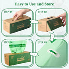 ECOLipak 33 Gallon Compostable Trash Garbage Bags, 25 Count (1 Roll) Biodegradable Heavy Duty Large Outdoor Trash Bags for Lawn/Yard, US BPI ASTM D6400 and OK Compost Home Certified
