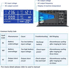 WZRELB Pure Sine Wave Inverter 3000W 24VDC to 120VAC Solar Power Peak 6000W Converter Truck RV Home LCD Display, Black (LN300024)