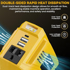 200W Power Inverter for Dewalt 20V, DC 20V to AC 110V Inverter, Portable Power Station with 2 USB Ports & 1 AC Outlet & 1 Type-C Fast Charging, Battery Adapter with LED, Battery Not Included