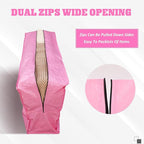 4 Pcs 96 Gallon Large Moving Bags with Zipper and Handles Foldable Storage Duffle Bags Heavy Duty Extra Large Totes for College Dorm Travel Clothes Blankets Bedding Moving (Pink)