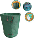 Reusable Yard Waste bags,Collapsible Leaf Bag with Gardening Gloves,Yard Debris Collapsible Bag With 4 Handles, for Leaves, Lawn Debris & Grass Clippings (14Gallon)