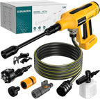 Cordless Pressure Washer for Dewalt 20V Battery 700 PSI Portable Handheld Power Washer with 6-in-1 Nozzle Foam Cannon for Car Floor Fence Wall Cleaning (Battery Not Included)