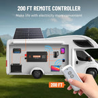 5000W Power Inverter 12V DC to 110V/120V AC Converter for RV/Truck/Boat/Camping/Off-Grid Solar Car Power Inverter Peak Power 10000W with 3 AC Outlets,USB & Type-C Port, Remote Controller & LCD Screen