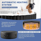 NAIZEA Inflatable Hot Tub - Outdoor Hot Tubs 4 to 6 Person, Portable Blow Up Spa Square Portable Hot Tub, 120 Soothing Bubble Air Jets, Cover