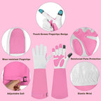 Long-Gardening-Gloves for Women/Men - Thorn Proof Rose Pruning Gloves Heavy Duty Gauntlet-S