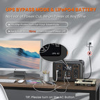 ALLWEI LiFePO4 Portable Power Station 1200W, 1008Wh LiFePO4 Battery, UPS Function, 1.5Hrs Fast Charge, 4 AC Outlets(Peak 2400W), Solar Generator for Outdoor Camping RVs CPAP Home Emergency