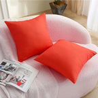 18" x 18" Throw Pillows, Outdoor Waterproof Pillows with Inserts, Square Decorative Pillows for Patio Furniture Garden Couch Sofa Home(Red, Set of 4)