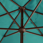 EliteShade USA 10-Year-Non-Fading 6.5x10Ft Rectangular Market Umbrella Patio Umbrella Outdoor Table Umbrella with Ventilation, Teal