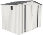 8x5.7x6FT Storage Shed, Outdoor Galvanized Steel Garden Shed with Lockable Door & Window, Waterproof Metal Tool Storage for Garden, Backyard, Patio, Lawn
