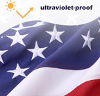 American Flag 5x8 Ft Deluxe Water Resistant Series Made From Heavy Duty Super Tough Spun Polyester/Embroidered Stars/Sewn Stripes/Brass Grommets,US/USA Flags Perfect for Outside