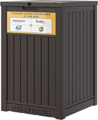 Package Delivery Box for Outside with Sign, 48 Gallon Storage with Lockable Secure, Large Double Wall Resin Outdoor Package Delivery Waterproof