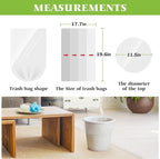 Teivio 4 Gallon 300 Counts Strong Clear Trash Bags Garbage Bags, Mini Waste Basket Liners,Bathroom Trash Can Bin Liners, Small Plastic Bags for Home Office Kitchen Car Bedroom Dog waste Baby Diaper