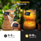 Solar Garden Decor Outdoor Statues Cow - Lawn Decor Statue for Patio, Balcony, Yard Ornament - Unique Gifts for Housewarming, Birthday, Christmas