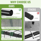 Portable Greenhouse for Outdoor, Small Greenhouses with Durable PE Cover, Walk in Greenhouse with Shelves Stands, White