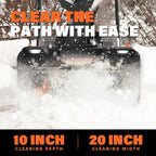 MAXLANDER Snow Blower Cordless, 40V 20-Inch Brushless Cordless Snow Thrower with Dual LED Lights, 180° Rotating Chute, Electric Snow Blower Battery Powered (2 x 4.0Ah Batteries and Charger Included)