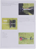 Handheld Sweeper 52CC 2 Stroke Gasoline Power Sweeper Outdoor Sweeping Broom 2.3HP Walk Behind Sweeper Cleaner 23.5'' Turf Lawns Driveway Grass Sweeping Cleaning Tool