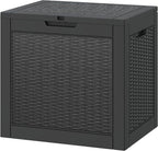Outdoor Storage Box, 31 Gallon Deck Box, Large Resin Storage Cabinet for Gardening Tools, Patio Pillow, Lockable, Waterproof and UV Resistant