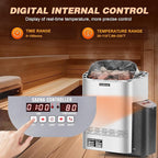 Mxmoonant Sauna Heater, 9KW 220V Electric Sauna Heaters Digital Control Sauna Stove Dry Steam Sauna Bath for Home Hotel Spa Max. 425 Cu.ft with Sauna Hygrothermograph