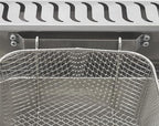 LYNICESHOP Stainless Steel Countertop Gas Fryer, Commercial LPG Gas Deep Fryer with 2 Basket Propane LPG Oil Frying Pot Kitchen Frying Machine Snack Fryer For French Fries Restaurant Home Kitchen