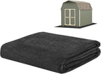 3 mm Thickened Outdoor Storage Shed Mat, 5x6 ft Waterproof Shed Flooring Mat for Patio Furniture Floor Protecting from Wear/Liquid/Dust/Oil, Non-Slip Felt Rubber Rug Pad [Grey]