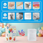13 Gallon Disposable Trash Cans with Built-in Handles, 4 Pack Extra Large Portable Trash Can, Waterproof Layer Reusable Garbage Cans, Extra-Thick Cardboard Recycling Bins, Perfect for Parties,Colorful