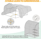 EAGLE PEAK 3 Tier Lean to Portable Greenhouse, Heavy-Duty Indoor & Outdoor Garden with Wire Shelves, 2 Roll-Up Zipper Doors, Easy Assembly, 79"x39"x83" Clear/Green PE Cover