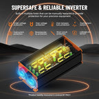 4000W Power Inverter 12V DC to 110V/120V AC Converter for RV/Truck/Boat/Camping/Off-Grid Solar Car Power Inverter Peak Power 8000W with 4 AC Outlets,USB & Type-C Port, Remote Controller & LCD Screen