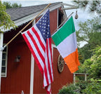 Ireland Flag 2x3 FT 100% Made in The USA-Heavy Duty Vibrant Colours Double Sided Irish National Flag with 2 Brass Grommets for Home/Company/Indoor Outdoor Decoration