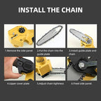 5 Pieces GTA 26 4 Inch Mini Chainsaw Chain for Stihl GTA 26 Replace Blade Pruner Mini Chainsaw Hand Held 4-inch Portable Electric Chainsaw Cordless for Tree Branches 3670 005 0028