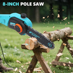 8-Inch Cordless Pole Saws 20V Electric Pole Saw for Tree Trimming Pole Chainsaw with 2.0Ah Battery & Charger 9.5 Ft MAX Reach Pole Chainsaw for Branch Cutting