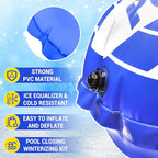 Riare 1pcs 4 X 4 Ft Pool Air Pillows for Above Ground Pools- Winter Pool Pillow Swimming Pools Closing Winterizing Kit with Ropes, Cold-Resistant 0.4mm Thicken PVC Ice Equalizer Pillow for Support