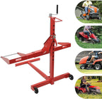 Lawn Mower Lift, 750Lbs Lawn Mower Lift Carbon Steel Lift Jack Lawnmower Lift Tool Adjustable Lawnmower Lifts w/Wheel for Garden Tractors All-Terrain Maintenance and Repair(750LBS)