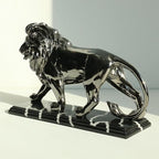 Lukitas Lion Sculpture Decor - Animal Figurine Decorative Ornament for Living Room Office, or Shelf, Collectible Gifts for Lion Lover, Resin