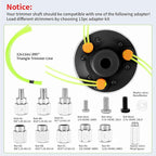 Quintillus Universal Weed Eater Head,H09 Weed Wacker Head Grass Trimmer Head Compatible with Ego, Ryobi,Echo,Weed Warrior with 12pc 11in / .095" Triangle Trimmer Line （Not for Kobalt）