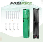 EAGLE PEAK Instant Pop-up Greenhouse, Indoor Outdoor Plant Gardening Green House, Roll-Up Zipper Doors and Side Windows, Walk in 10x10 ft, Green/Clear
