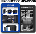 WAVYEASE Portable Bath Tub for Adults -(31.5"L x 26"H) Foldable Cold Plunge Tub for Recovery - Collapsible Soaking Bath Tub for Shower Stall Home SPA - Outdoor Ice Bathtub for Athletes (Black)