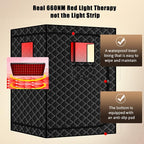 Smartmak Two Person Portable Far Infrared Sauna with 660nm Red Light Therapy Lamp, X-Large Sauna Box, 6 Heaters, Full Size Indoor SPA Room for Home Relaxaion, Remote Control, 2 Big Folding Chairs